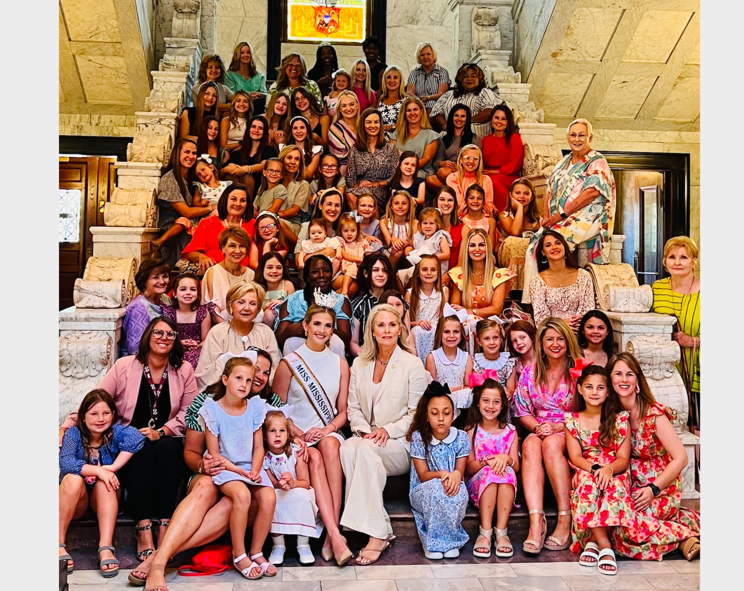 Miss Mississippi Volunteer, Rachel Shumaker, was the special guest speaker of Representative Jill Ford’s Girls’ Day at The Capitol on June 17th. Girl’s Day is something that Representative Ford started her first year in the Legislature when she invited young ladies from Madison County to tour their State Capitol and learn about legislation.  Her passion is to build a desire in these young ladies to one day serve their state by running for public office. The First Lady Elee Reeves also hosted a tour of the Governor’s Mansion with a special dessert for the girls.